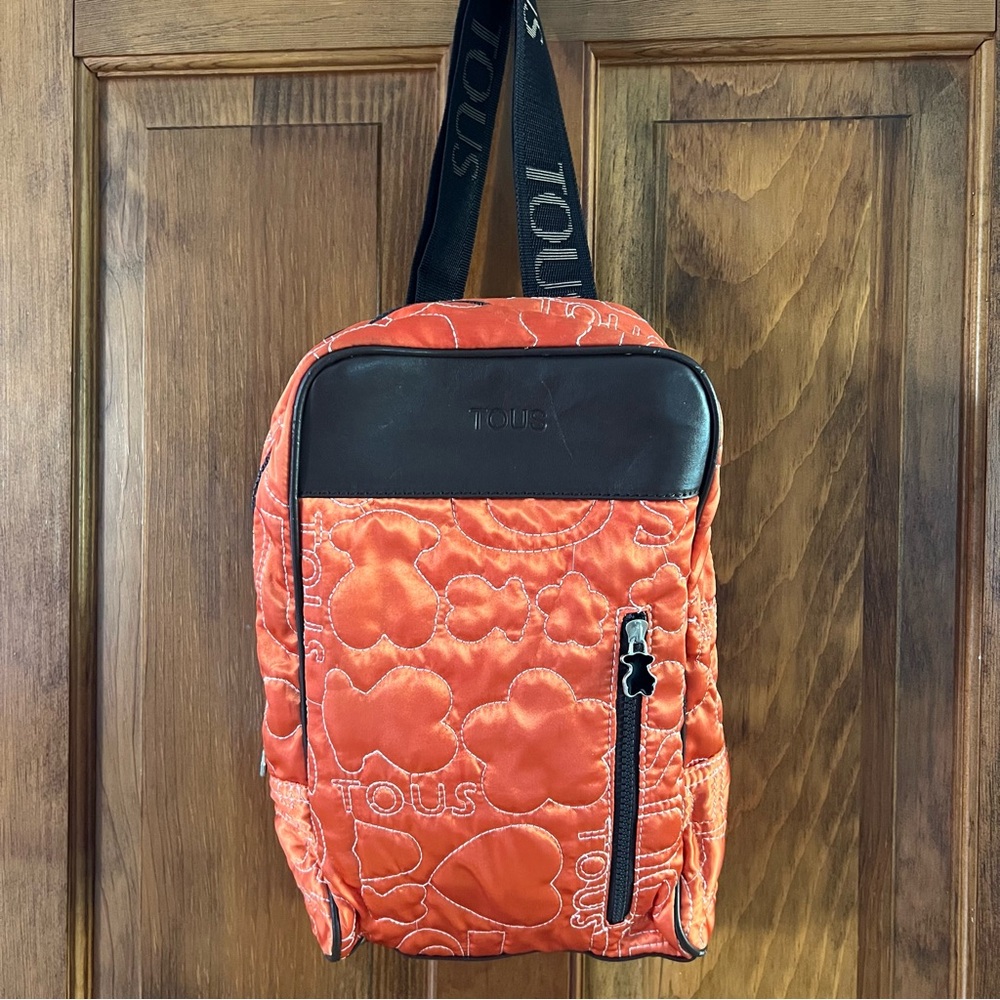 Tous Clementine and Brown Fabric Backpack
